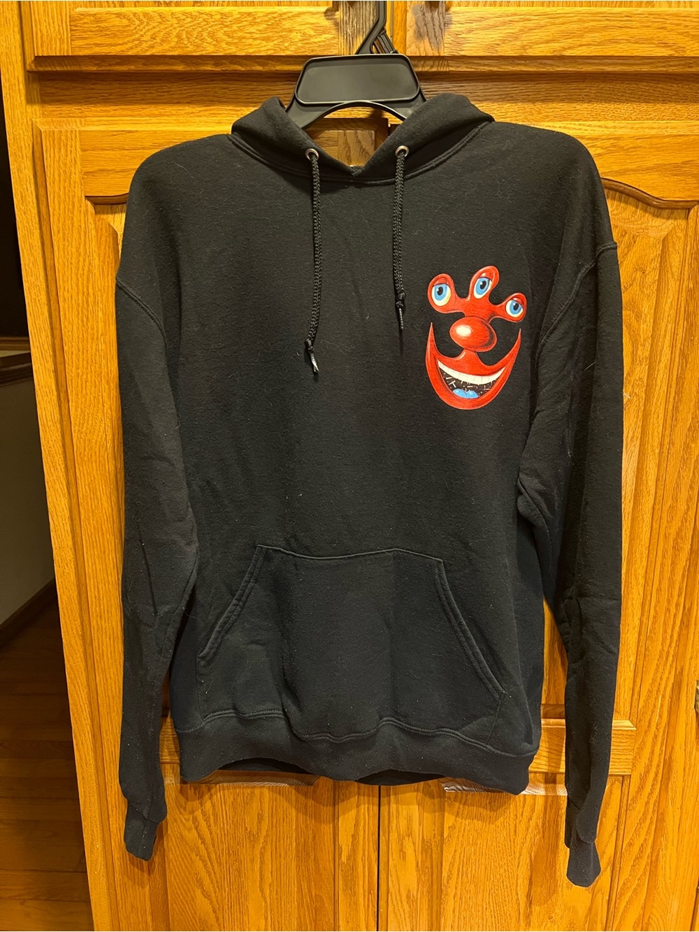 Black Kenny  Scharf Sweatshirt with Red Graphic - Men's Casual Pullover